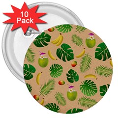 Tropical Pattern 3  Buttons (10 Pack)  by Valentinaart