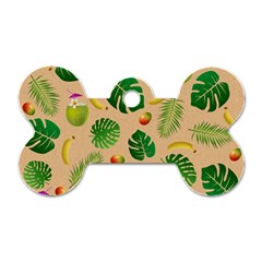 Tropical Pattern Dog Tag Bone (two Sides) by Valentinaart