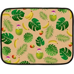 Tropical Pattern Fleece Blanket (mini) by Valentinaart