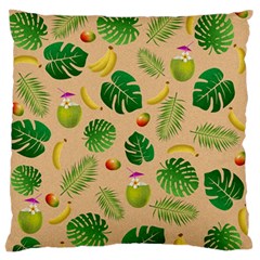 Tropical Pattern Large Flano Cushion Case (one Side) by Valentinaart