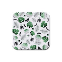 Tropical Pattern Rubber Square Coaster (4 Pack)  by Valentinaart