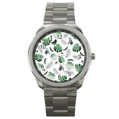 Tropical Pattern Sport Metal Watch by Valentinaart