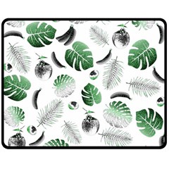 Tropical Pattern Fleece Blanket (medium)  by Valentinaart