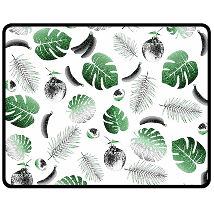 Tropical pattern Fleece Blanket (Medium) 