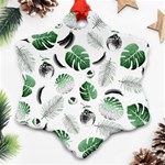 Tropical pattern Snowflake Ornament (Two Sides) Back