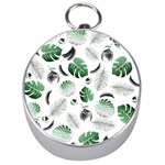 Tropical pattern Silver Compasses Front