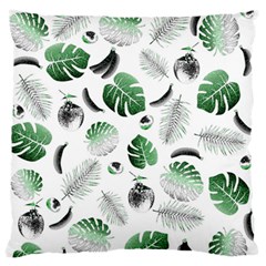 Tropical Pattern Large Flano Cushion Case (one Side) by Valentinaart