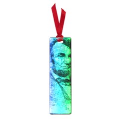 Abraham Lincoln Portrait Rainbow Colors Typography Small Book Marks by yoursparklingshop