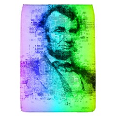 Abraham Lincoln Portrait Rainbow Colors Typography Flap Covers (l)  by yoursparklingshop