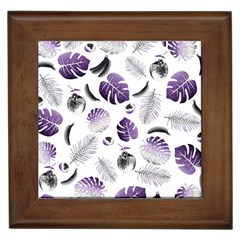 Tropical Pattern Framed Tiles by Valentinaart