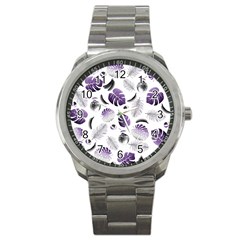 Tropical Pattern Sport Metal Watch by Valentinaart