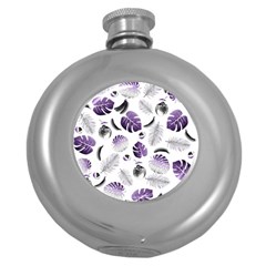 Tropical Pattern Round Hip Flask (5 Oz) by Valentinaart