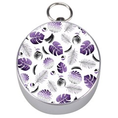 Tropical Pattern Silver Compasses by Valentinaart