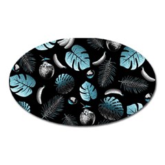 Tropical Pattern Oval Magnet by Valentinaart