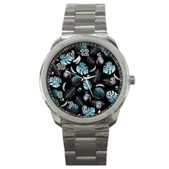 Tropical Pattern Sport Metal Watch by Valentinaart