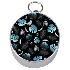 Tropical Pattern Silver Compasses by Valentinaart