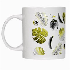 Tropical Pattern White Mugs by Valentinaart