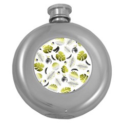 Tropical Pattern Round Hip Flask (5 Oz) by Valentinaart