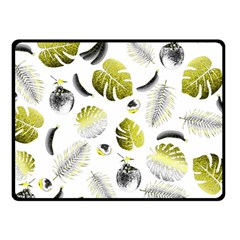 Tropical Pattern Fleece Blanket (small) by Valentinaart