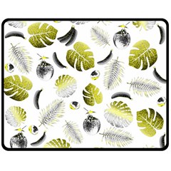 Tropical Pattern Double Sided Fleece Blanket (medium)  by Valentinaart