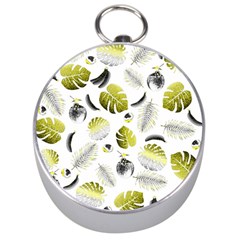 Tropical Pattern Silver Compasses by Valentinaart