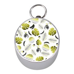 Tropical Pattern Mini Silver Compasses by Valentinaart