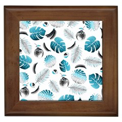 Tropical Pattern Framed Tiles by Valentinaart