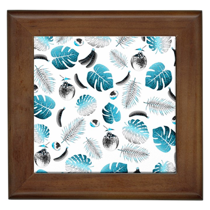 Tropical pattern Framed Tiles