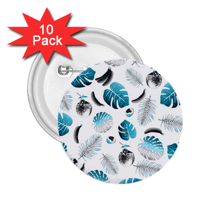 Tropical pattern 2.25  Buttons (10 pack) 