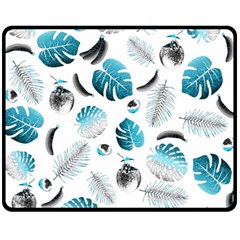 Tropical Pattern Fleece Blanket (medium)  by Valentinaart