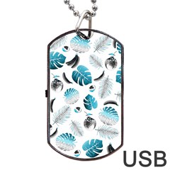 Tropical Pattern Dog Tag Usb Flash (one Side)