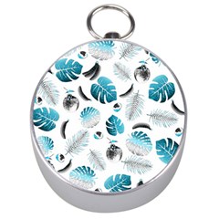 Tropical Pattern Silver Compasses by Valentinaart