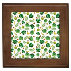 Tropical Pattern Framed Tiles by Valentinaart