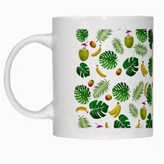 Tropical Pattern White Mugs by Valentinaart