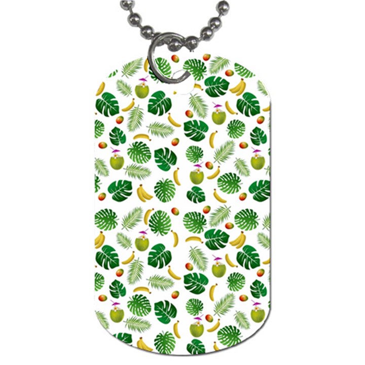 Tropical pattern Dog Tag (Two Sides)