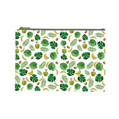 Tropical Pattern Cosmetic Bag (large)  by Valentinaart