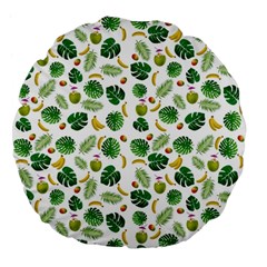 Tropical Pattern Large 18  Premium Flano Round Cushions by Valentinaart