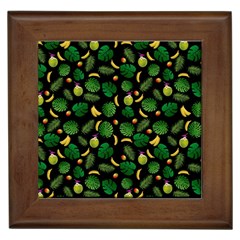 Tropical Pattern Framed Tiles by Valentinaart