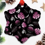 Tropical pattern Snowflake Ornament (Two Sides) Front