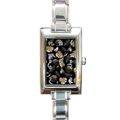 Tropical Pattern Rectangle Italian Charm Watch by Valentinaart