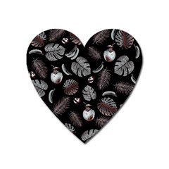 Tropical Pattern Heart Magnet by Valentinaart