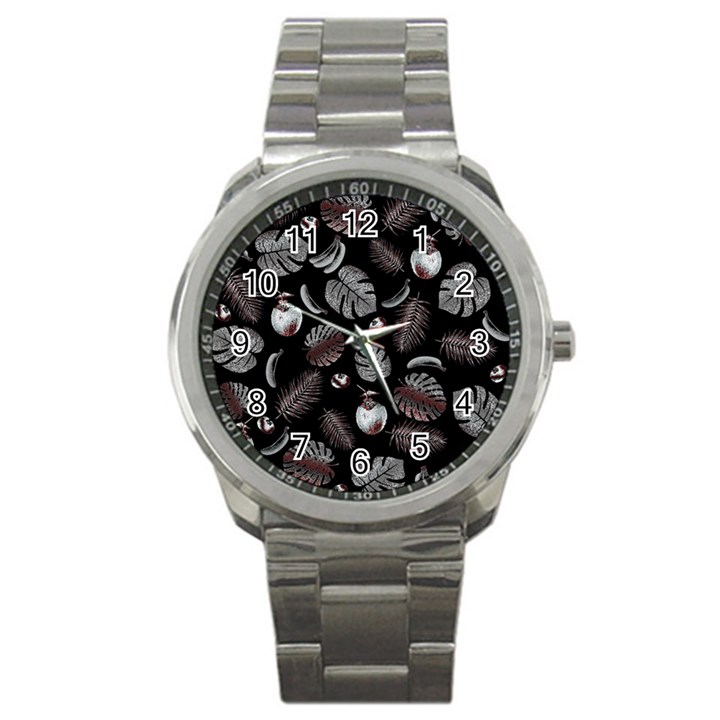 Tropical pattern Sport Metal Watch