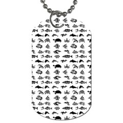 Fish Pattern Dog Tag (one Side) by ValentinaDesign