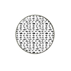 Fish Pattern Hat Clip Ball Marker (4 Pack) by ValentinaDesign