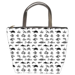 Fish Pattern Bucket Bags by ValentinaDesign