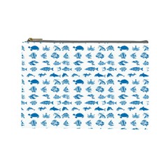 Fish Pattern Cosmetic Bag (large)  by ValentinaDesign