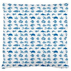 Fish Pattern Standard Flano Cushion Case (two Sides) by ValentinaDesign