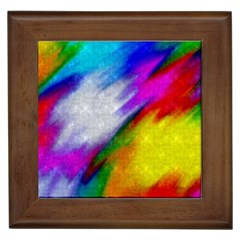 Rainbow Colors              Framed Tile by LalyLauraFLM