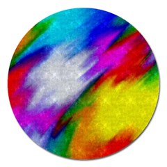 Rainbow Colors              Magnet 5  (round) by LalyLauraFLM