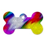 Rainbow colors              Dog Tag Bone (One Side) Front